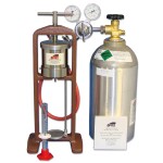 Filter Press, Low Pressure, Bench Mount, with Nitrogen Regulator and Cylinder